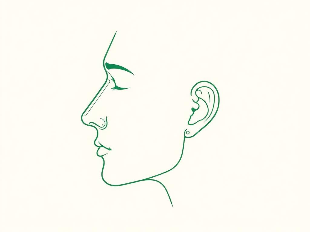 Ilustração da anatomia nasal